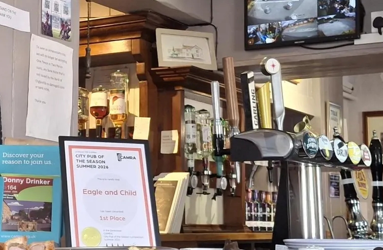 The bar at The Eagle and Child