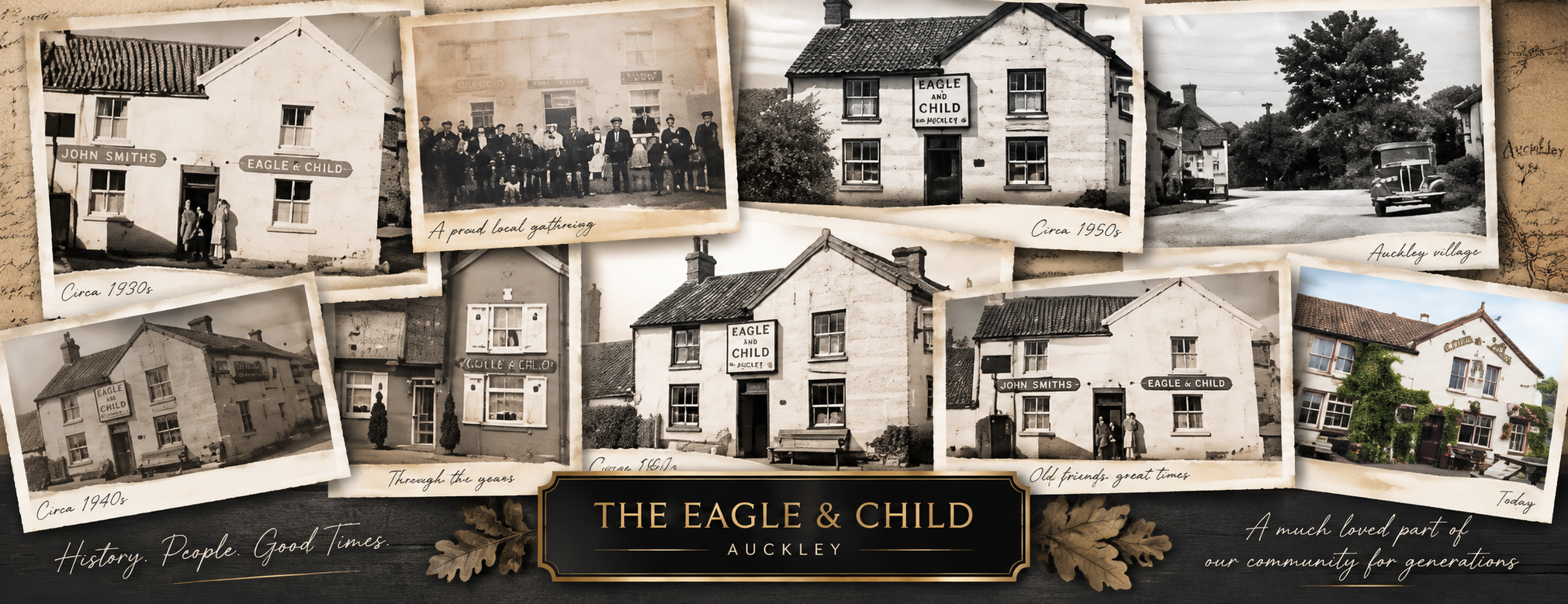 Historic photographs of The Eagle & Child, Auckley